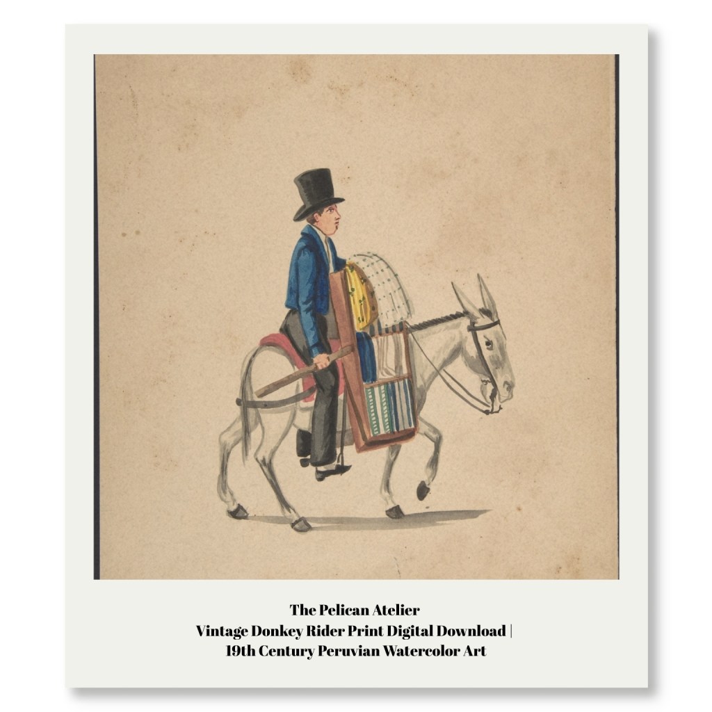 ※  1:Vintage Donkey Rider Print – A Timeless Vintage Art Print for Your&nbsp;Home